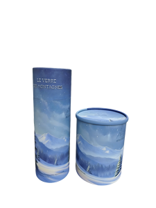 Emballage cylindrique ondulé pour tasse, expédition transfrontalière, anti-dommages, souvenir de mariage, tasse en forme de montagne enneigée emballée dans un cylindre - Product Image 3