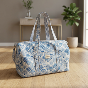 Bolsa de Viaje para Mujer, Hermosa y Ecológica, de Tela de Algodón, Ligera, Gran Capacidad, Cierre de Cremallera Resistente, Artesanal - Product Image 1