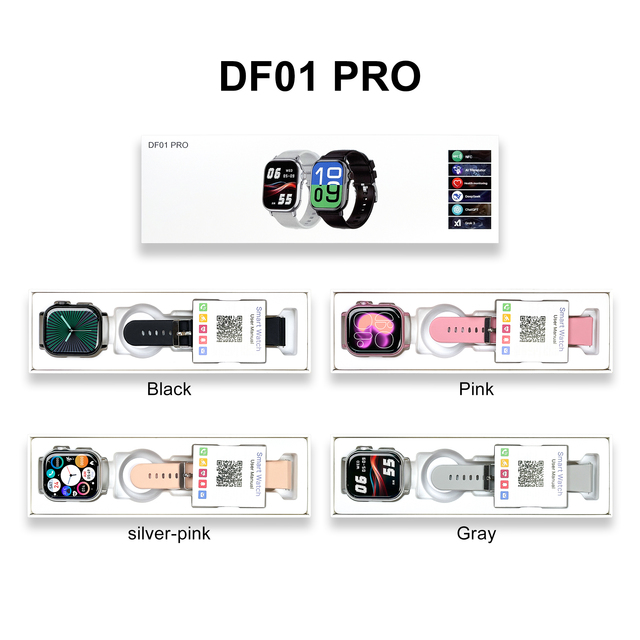 DF01 Pro AI Smart Watch HD Display Multi-Sport Fitness Tracker AI Voice Assistant Translation Calling Step Counting Smart Watch