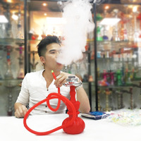 Activité de plein air voyage en silicone jetable shisha narguilé portable