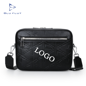 Bal Manent Luxury Custom Man's Black PU Leather Messenger Bolso de alta calidad Bolso cruzado Logotipo en relieve Hombres Bolso de cuero personalizado - Product Image 2