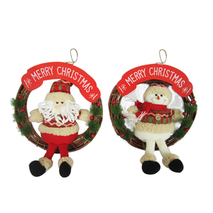 Décoration <span class=keywords><strong>de</strong></span> noël personnalisée pour la maison, pendentif <span class=keywords><strong>de</strong></span> bienvenue pour père noël, cadeau <span class=keywords><strong>de</strong></span> noël, <span class=keywords><strong>couronne</strong></span> <span class=keywords><strong>de</strong></span> noël - Product Image 1