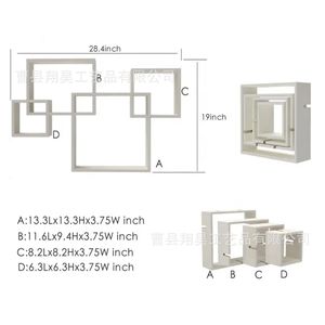 Wooden <b>Wall</b> <b>Mounted</b> Storage <b>Shelf</b> Rectangle Multifunctional For Living Room Bedroom Study Durable Neatening - Product Image 2