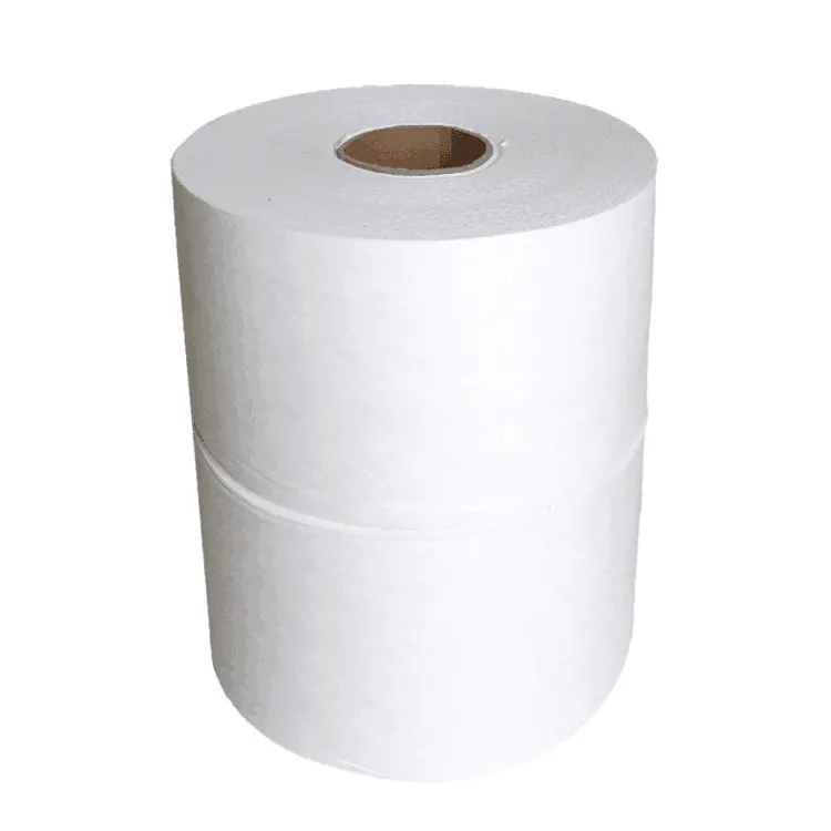 PET Polyester Bamboo and Wood Pulp 100% Cotton PLA Viscose Rayon 40gsm Spunlace Nonwoven Fabric Roll For Wet Wipes