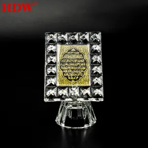 Factory Cheap Wholesale crystal islamic crafts with gold words diy custom mini Crystal quarn book gifts For wedding