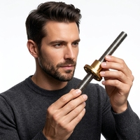 Vis à billes miniature en acier inoxydable de haute précision, type T, avec écrou à filetage laminé, longueur 100-5000 mm, petit moteur de roulement CNC 3D