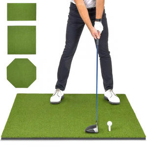 Tapis de golf EVA haute densité avec trajectoire incurvée, pour intérieur et extérieur, pour l'entraînement au swing et au putting, en caoutchouc et gazon synthétique - Product Image 1