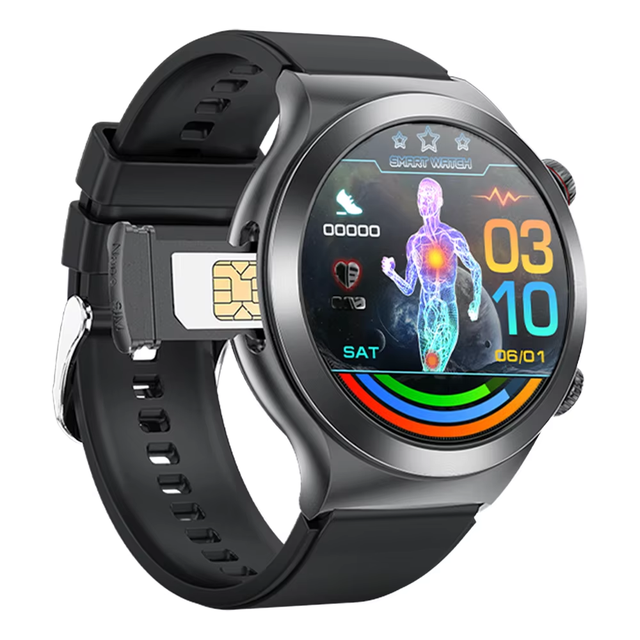 G20 GPS 4G Sim Card Smart Watch AMOLED Display Health Tracker NFC SOS Emergency Call Fall Alarm Fitness Smartwatch for Elderly