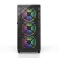 Boîtier PC Gaming Full Tower EATX avec carte mère et panneau latéral à ouverture latérale, design vue sur mer, pour configuration PC Gaming complète