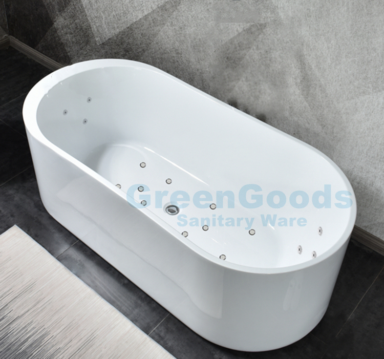 Baignoire ovale soak-off électrique, chaude, pour Massage hydraulique en profondeur, tourbillon, chauffage à Jet