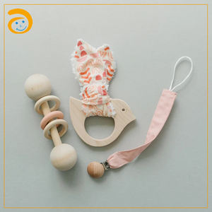 <span class=keywords><strong>Baby</strong></span> soothe conjunto de brinquedo infantil, conjunto de brinquedos de madeira saliva, cobertor de toalha e orelha para presente de 100% algodão natural para chá de bebê - Product Image 5