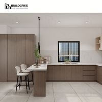 Meubles de cuisine sur mesure australiens, conception de rangement flexible pour garde-manger et îlot ouvert