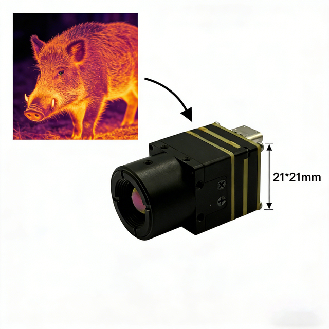 Infrared Thermal Imaging Module Night Vision 384x288/640x512 Resolution -40-60C 5 Color Palettes 50mK Sensitivity CVBS
