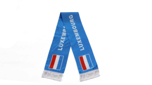 Écharpe Drapeau du <span class=keywords><strong>LUXEMBOURG</strong></span> en Gros, Produits Personnalisés pour Supporters de Football, Écharpe Drapeau National, Écharpes à Pompons, Châle - Product Image 2