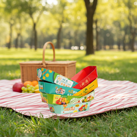 Barquettes jetables en papier recyclable pour fruits, qualité alimentaire, étanches, personnalisées, avec pelliculage mat, pour mangues et fraises