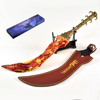 Épée de collection en métal 3D sculptée de 30 cm, édition luxe avec support de présentation, réplique de lame de magma, accessoire de cosplay, jouet pour collectionneur