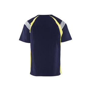 BLAKLADER - 333210308833L T-shirt Bleu marine/Jaune haute visibilité-EAN 7330509595459 HI-VIS WORKWEAR - Product Image 2
