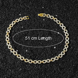 Nuevo Collar de Cadena con Símbolo de Infinito Geométrico de Aleación, Estilo Hiphop, para Hombre, Joyería de Moda al por Mayor - Product Image 5