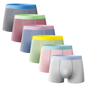 Bóxer de alta calidad para hombre, ropa interior, bolsa 3D, sin costuras, de Color sólido, transpirable, de pierna corta, suave, sin costuras, para hombre - Product Image 2