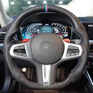 BMW GM Lenkrad aus Kohlefaser und Leder, Sport Premium D-Form mit Verbessertem Griff, Maßgefertigtes Upgrade-Ersatzteil für die Meisten Modelle - Product Image 4