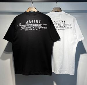 T-shirt a maniche corte con stampa di lettere in bianco e nero 260g - Product Image 5