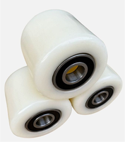 Roue en polyuréthane hydraulique à poussée manuelle, accessoires de roue pour chariot électrique à fourche, roue complète manuelle