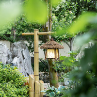 Lanterne en bambou écologique japonaise, à suspendre, pour intérieur/extérieur, maison de thé chinoise, couloir, art paysager, lampes de restaurant, jardin
