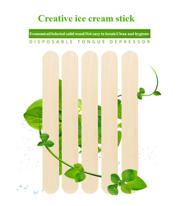 Bâtonnets en <span class=keywords><strong>bois</strong></span> naturels biodégradables jetables SILIKOLOVE pour glaces, vente en gros, impression personnalisée avec logo - Product Image 4