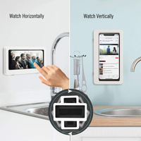 CHARMOUNT Salle De Bains Mur Anti Boîte À Eau Auto-adhésif Douche Support De Téléphone Portable Écran Tactile Étanche Douche Support De Téléphone