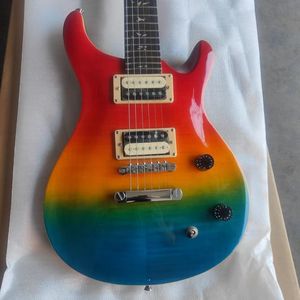 Oferta Especial de Liquidación |   Guitarra eléctrica estilo <span class=keywords><strong>PRS</strong></span> con trémolo simple, chapa de madera con diseño de tigre camaleón, 24 trastes - Product Image 4