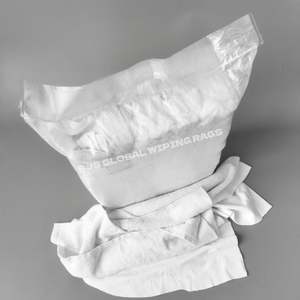 Trapos Blancos Reciclados de Súper Absorción, Trapos de Limpieza Cortados, Trapos de Toalla Blancos 100% Algodón, Trapos Industriales para Limpieza - Product Image 1