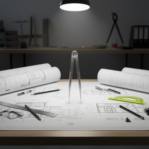 Compás de Precisión Fervous, Herramienta de Dibujo Metálica para Ingeniería y Diseño Técnico - Product Image 3