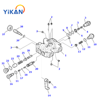 Regulador de Alta Calidad 708-1U-03331 para Bomba Hidráulica WB97S-5 WB97 WB93-5 WB146-5, Venta Directa de Fábrica OEM YIKAN