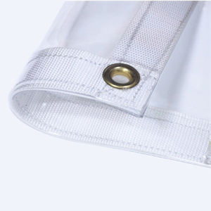 Hoch frequentes transparentes Anti-UV-<span class=keywords><strong>PVC</strong></span>-Vinyl-Planen blatt Wasserdichtes, gewebtes, klares Material für die Verwendung mit Pergola-Vorhängen - Product Image 5