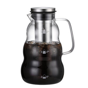 Cafetière en verre borosilicate <span class=keywords><strong>de</strong></span> haute qualité en forme <span class=keywords><strong>de</strong></span> <span class=keywords><strong>gourde</strong></span>, capacité <span class=keywords><strong>de</strong></span> 2, avec filtre en acier inoxydable - Product Image 6