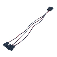 Hub Pemisah Kipas 3 Port, Kabel Kipas Molex 4Pin ke Triple 3/4Pin, Pengaturan Kecepatan Mode Ganda untuk Kipas Pendingin PC Desktop