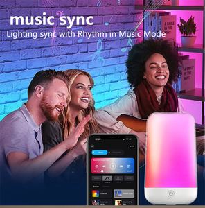 RGB LED Intelligent <b>Smart</b> <b>Table</b> Lamp Bedroom <b>Bedside</b> Lamp BT Mode APP Control <b>Smart</b> Night Light Ambient Light - Product Image 6
