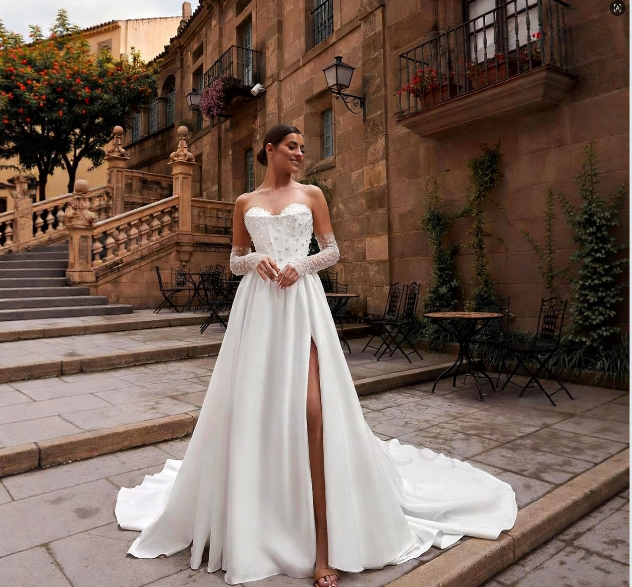 Wholesale satin wedding dress atin wedding gown french tyle wedding dress imple atin wedding dress light atin wedding dress atin wedding dress bridal
