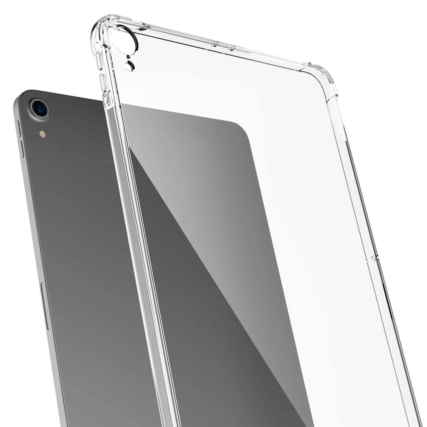Funda transparente para Apple iPad Pro de 12,9 pulgadas, cubierta trasera de goma de Gel TPU transparente, parachoques, suave, prémium