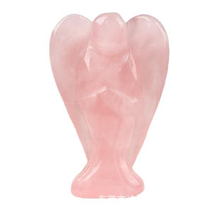 Ingrosso angelo di cristallo di quarzo rosa naturale figurina inciso a mano a tema d'amore angelo per i regali - Product Image 4