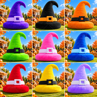Chapeau de sorcière gonflable géant et moelleux, décoration d'Halloween, décoration de fête d'Halloween géante pour l'extérieur, pour les festivals, les événements, les fêtes