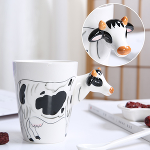 Tasse à café en céramique à motif zèbre 3D, design moderne, avec couvercle et paille, compatible lave-vaisselle et micro-ondes, cadeau idéal pour les fêtes - Vente chaude - Product Image 6