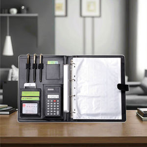 Carpeta <span class=keywords><strong>de</strong></span> cartera <span class=keywords><strong>de</strong></span> negocios <span class=keywords><strong>de</strong></span> cuero PU personalizada, carpeta impermeable suave para calculadora, herramienta <span class=keywords><strong>de</strong></span> organización <span class=keywords><strong>de</strong></span> negocios personalizada - Product Image 2