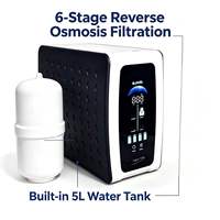 Purificateur d'eau par osmose inverse 100 200 400 600 800GRO, filtration en 6 étapes pour la maison, la cuisine, installation sous l'évier