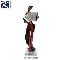 Statues de musiciens en résine pour la décoration de la maison, statues de jazz en polyrésine, figurines, décoration de la maison charmante, artisanat artisanal, art populaire musical