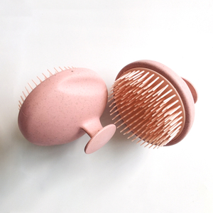 Brosse exfoliante pour le cuir chevelu en paille de blé biodégradable, brosse à shampooing pour cheveux, brosse de massage du cuir chevelu en TPEE souple et imperméable - Product Image 5