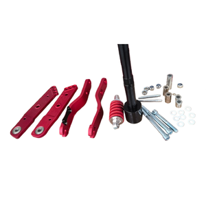 Piezas para Patinete Eléctrico de 11 y 10 Pulgadas, Juego de Suspensión Delantera Tipo C, Horquilla de 135 mm y 150 mm de Apertura, Resorte, Amortiguador, Brazo Oscilante para Bricolaje - Product Image 1