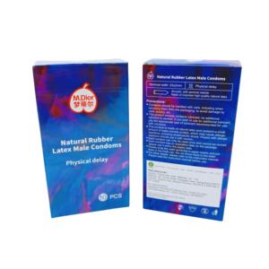 Hochwertige quadratisch duftende männliche Kondome Silikon material bester Qualität mit OEM-Option - Product Image 4