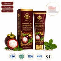 Dentifrice blanchissant botanique au mangoustan OEM ODM Échantillon gratuit Logo personnalisé Marque privée Soin tropical aux herbes Vente en gros Usine