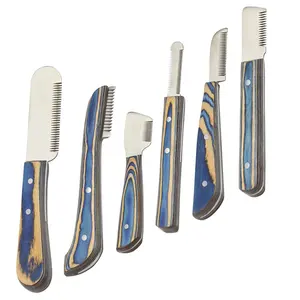 Pet Stripping Knife Hair Trimming Grooming Comb 3 in 1 Cat Dog Puppy CAT DOG PET GROOMING COMB HAIR CUT TRIM FINE MEDIUM COARSE